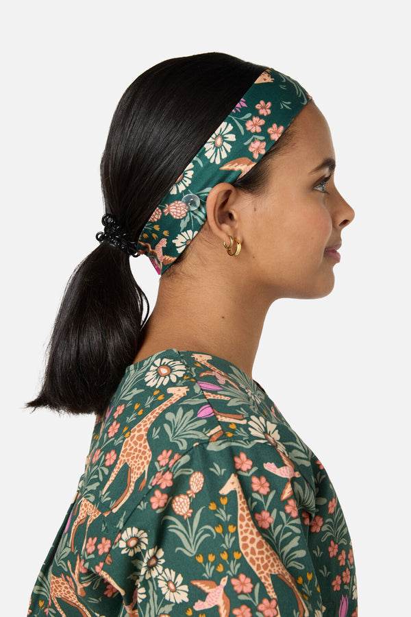 Scrubs With Love - Giraffe scrub headband - green
