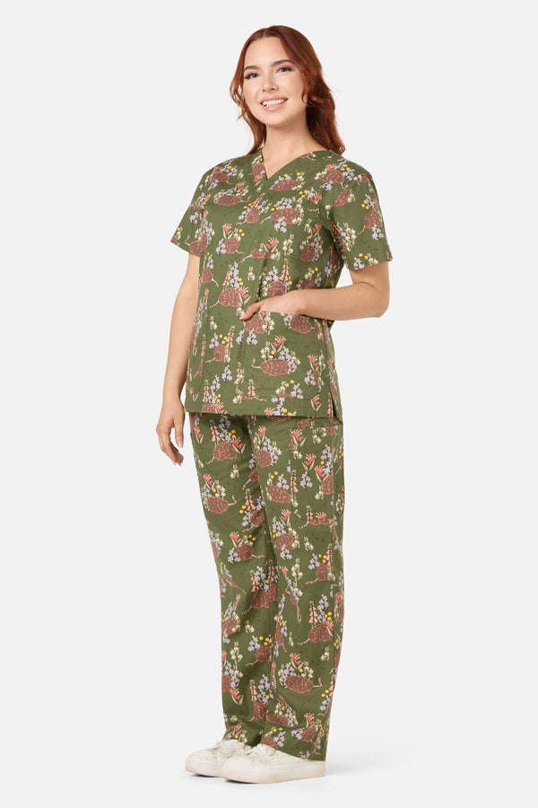 Scrubs With Love - Echidna scrub set - green