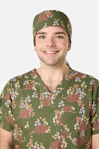 Scrubs With Love - Echidna scrub Hat - green