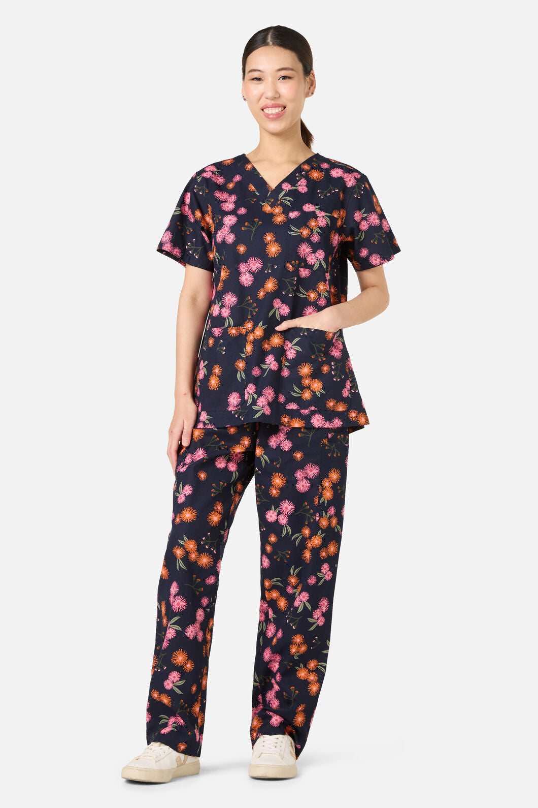 Scrubs With Love - Gumnut Puffs scrub set - navy