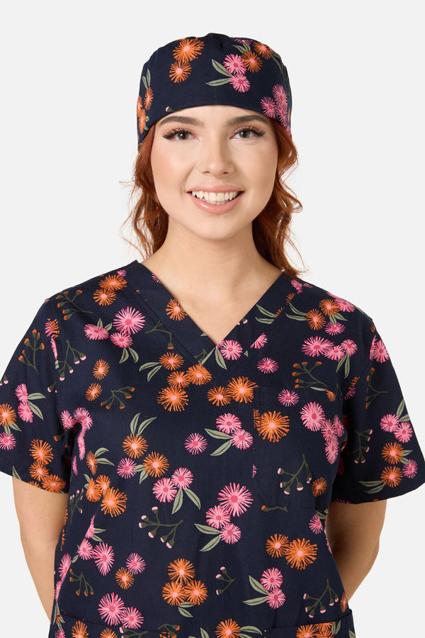 Scrubs With Love - Gumnut Puffs scrub hat - navy