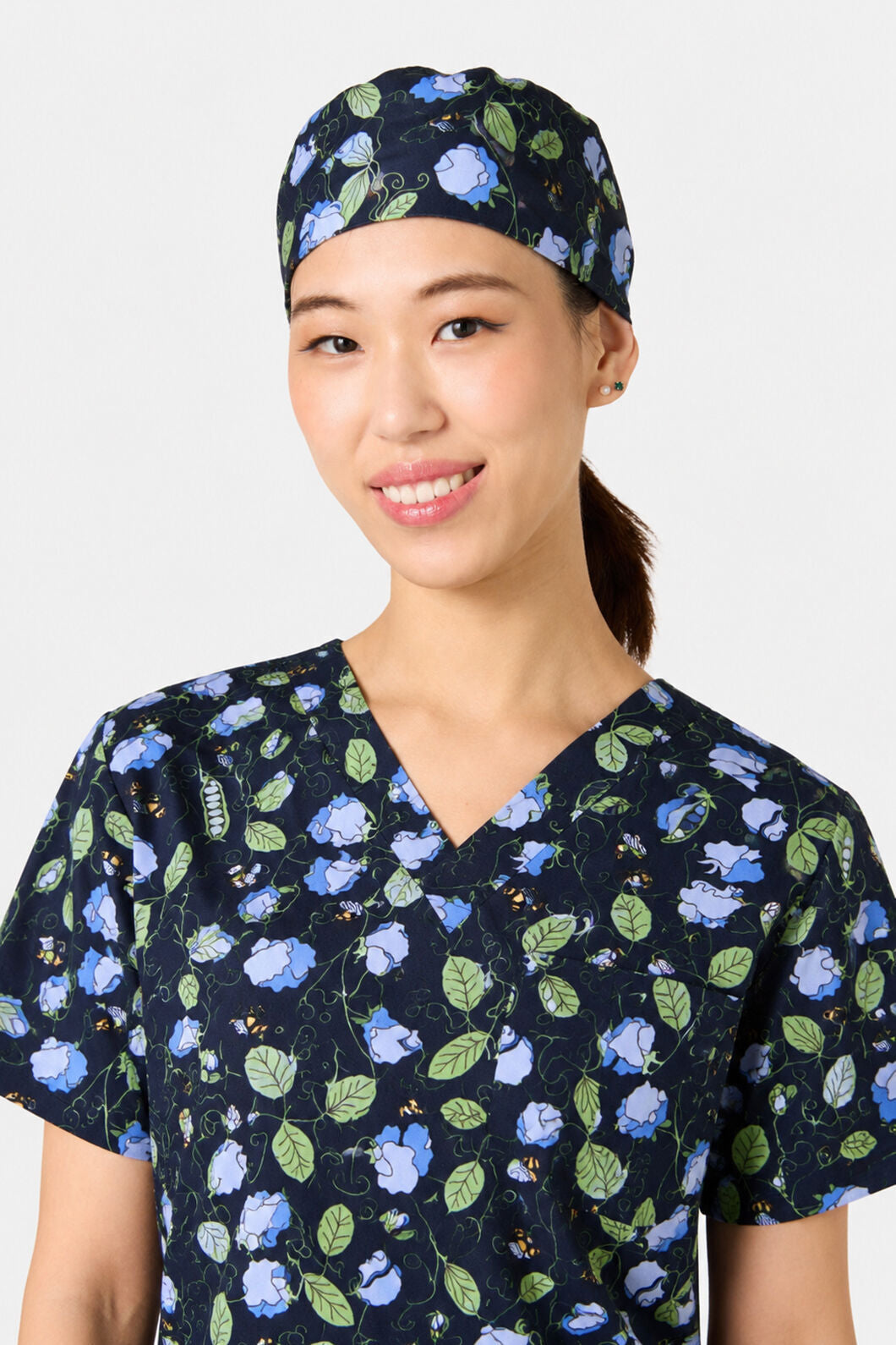 Scrubs With Love - Sweet Pea scrub hat - navy