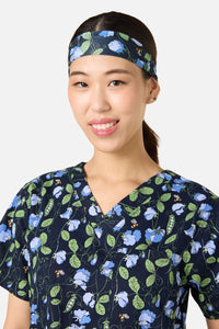 Scrubs With Love - Sweet Pea scrub headband - navy