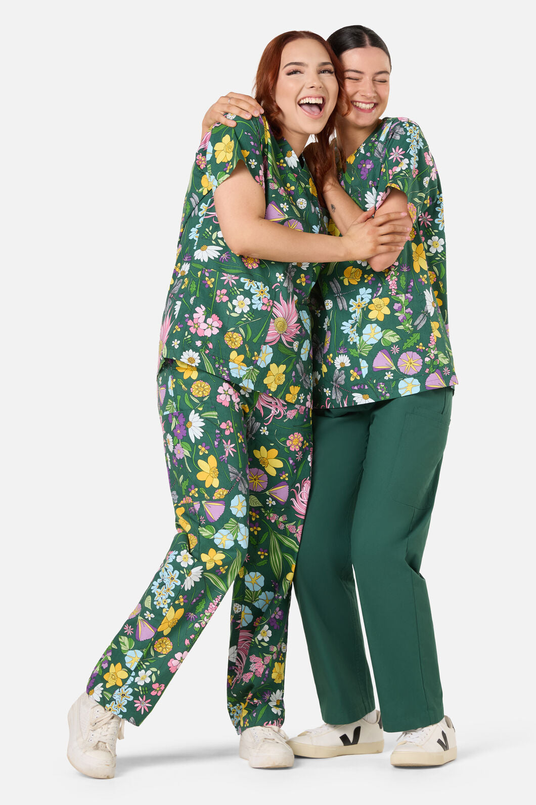 Scrubs With Love - Magical Garden Top&Pant scrubs - green