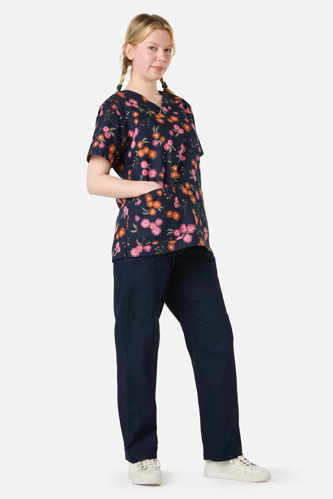 Scrubs With Love - Gumnut Puffs Top& Pant scrubs - navy