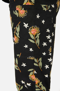 Scrubs With Love - Pincushion Protea Scrub Set - black