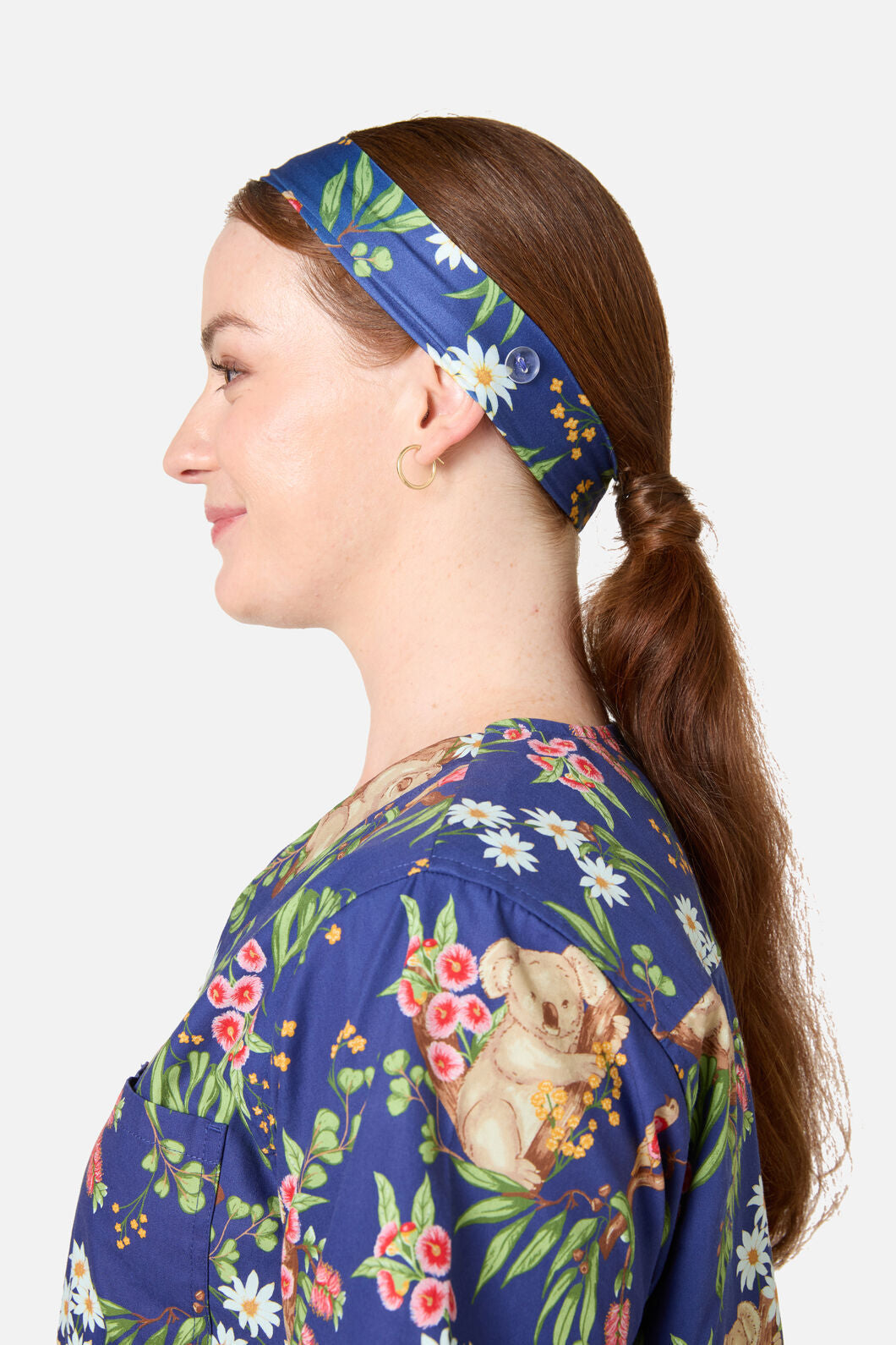Scrubs With Love - Native Koala Scrub Headband - navy