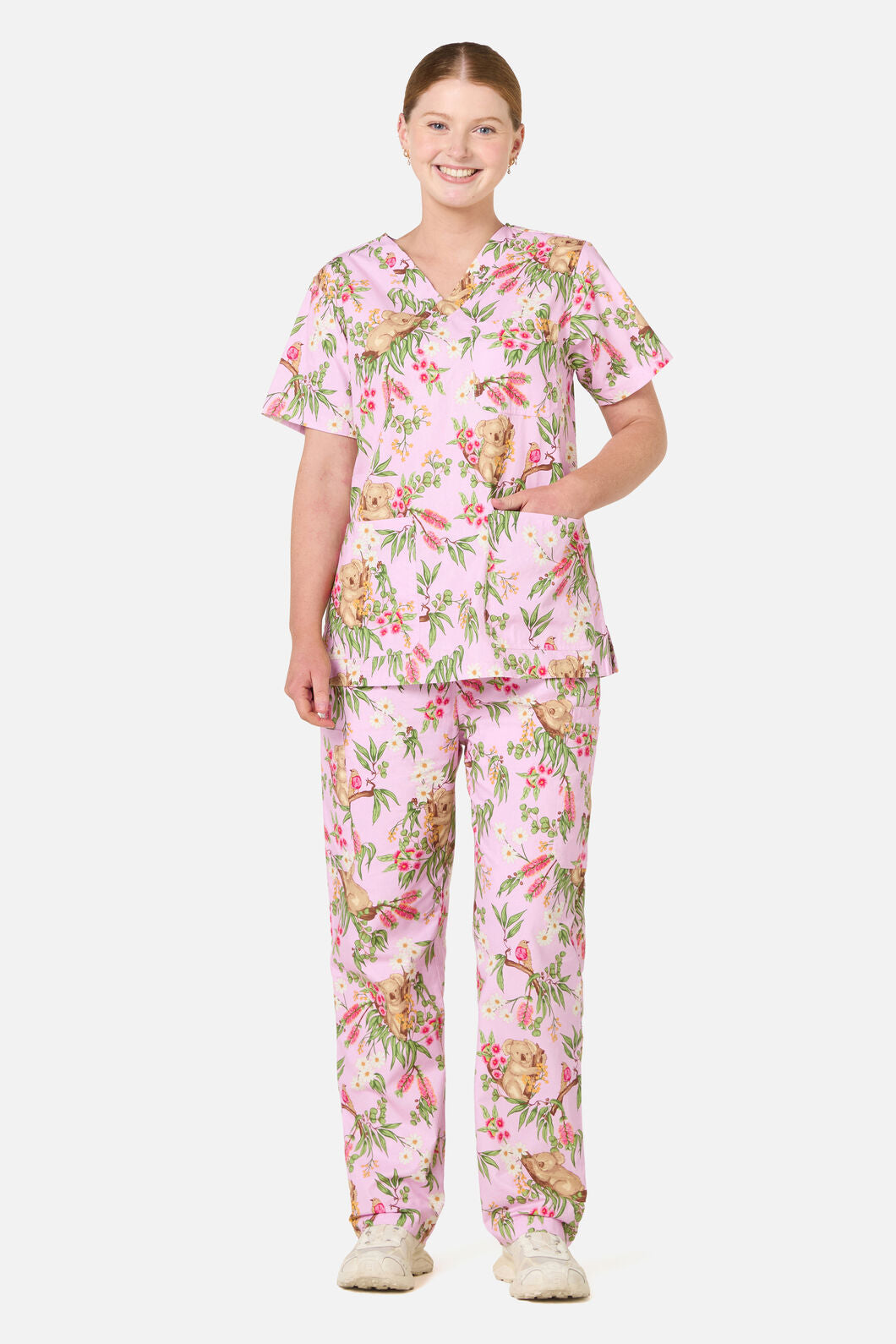 Scrubs With Love - Native Koala Scrub Set Pink - pink
