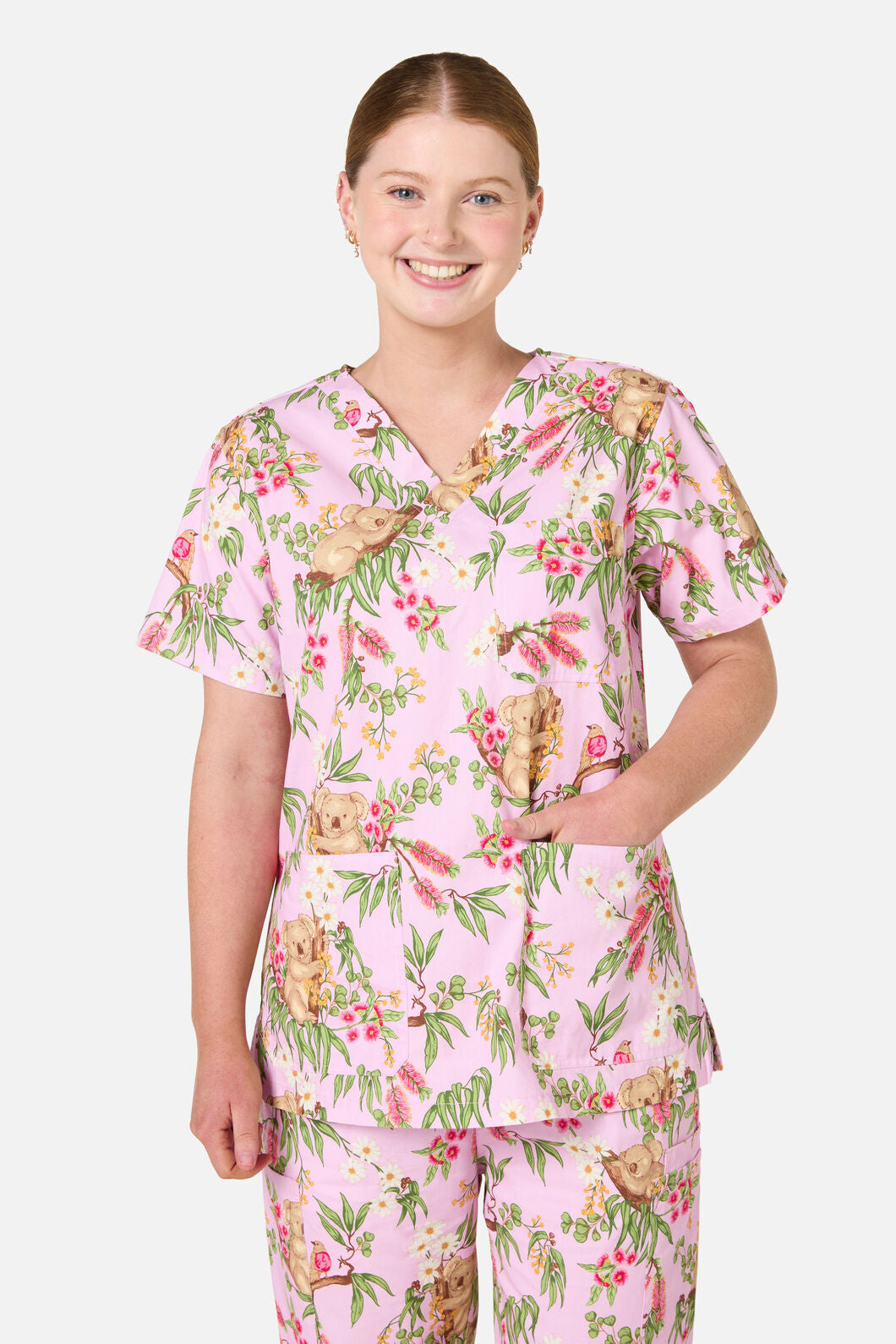Scrubs With Love - Native Koala Scrub Set Pink - pink