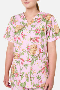 Scrubs With Love - Native Koala Scrub Set Pink - pink