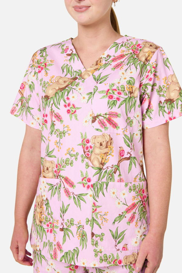 Scrubs With Love - Native Koala Scrub Set Pink - pink