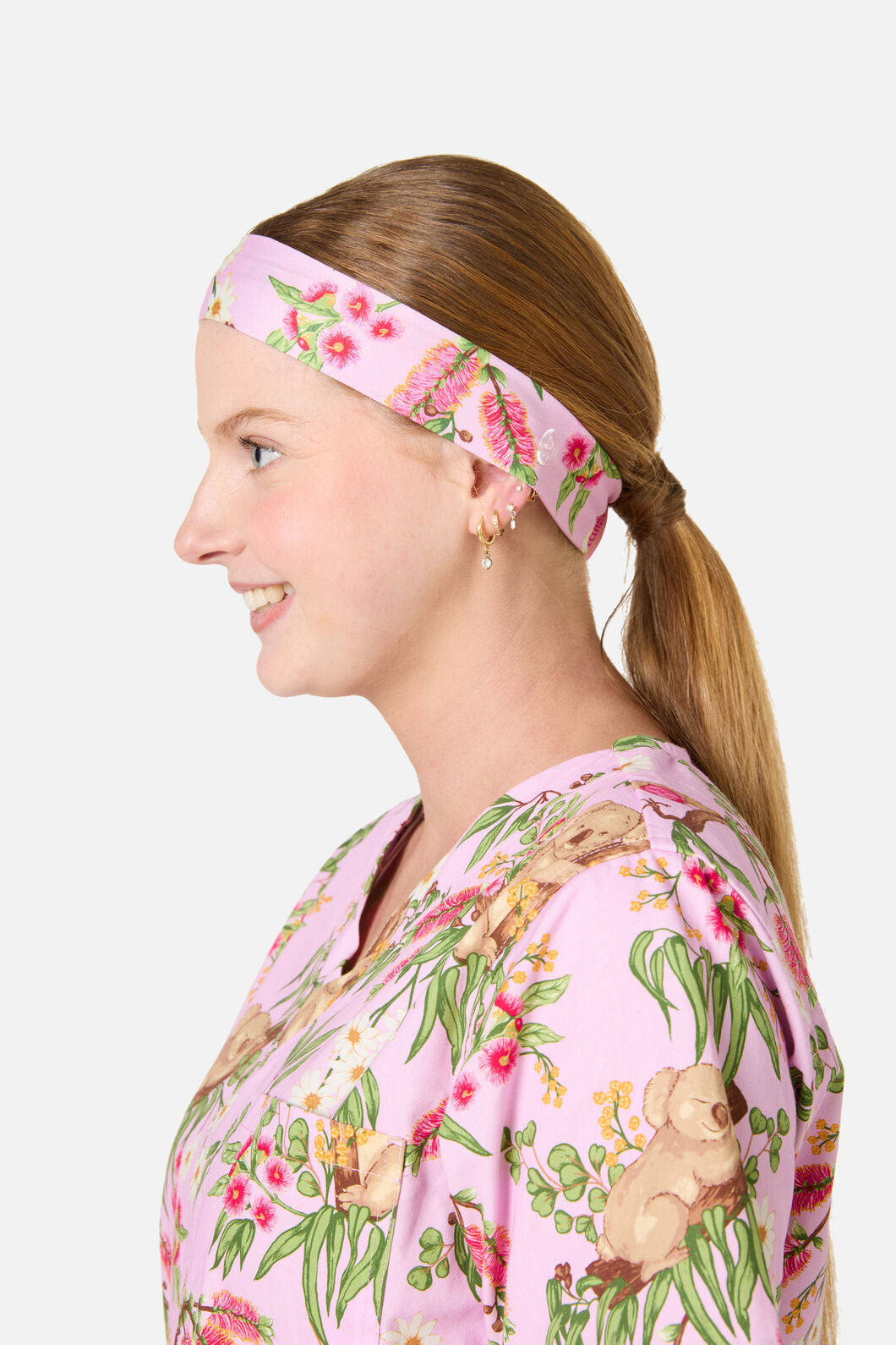 Scrubs With Love - Native Koala Scrub Headband Pink - pink