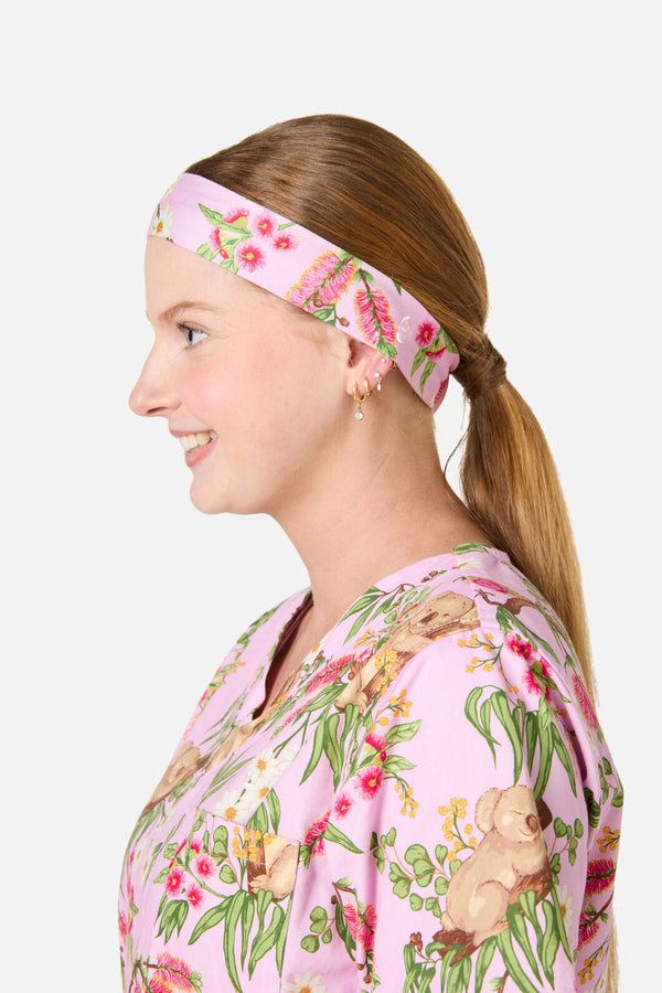 Scrubs With Love - Native Koala Scrub Headband Pink - pink