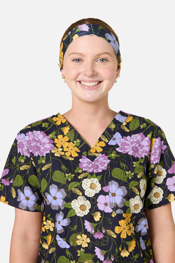 Scrubs With Love - Grasshopper Scrub Headband - navy