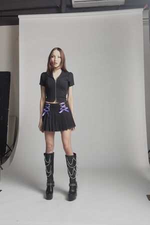 Black Friday - Hot Issue Zipper Blouse - black