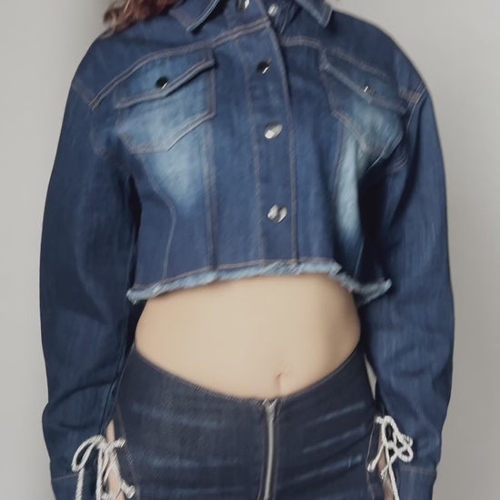 Dangerfield NZ - Dizzy Lace Up Flares - navy