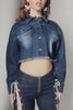Dangerfield NZ - Dizzy Lace Up Flares - navy