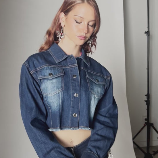 Dangerfield NZ - Dizzy Denim Jacket - navy