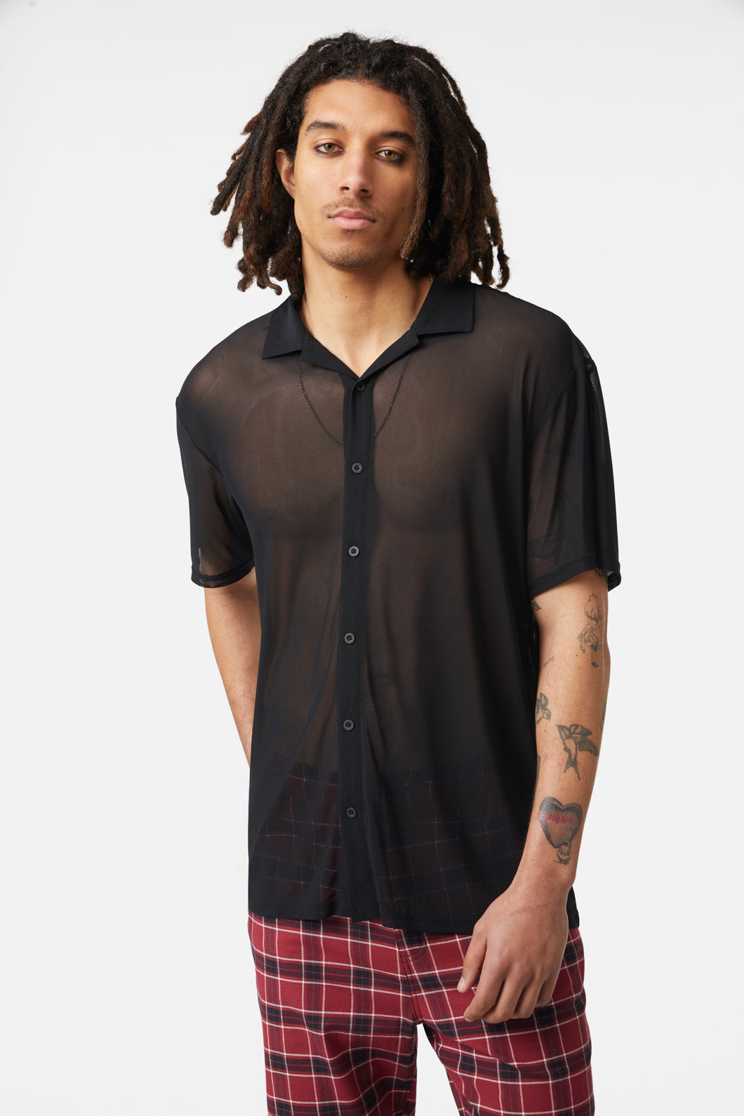 short sleeve mesh shirt