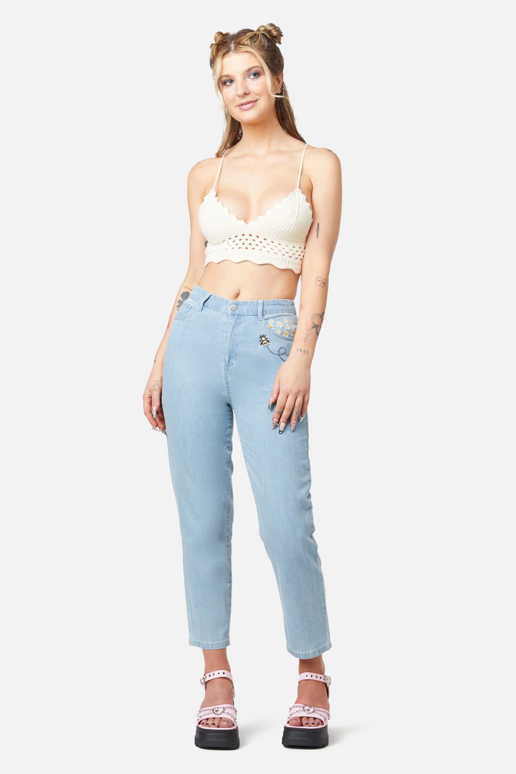 Dangerfield NZ - Farrah Crochet Bralette - cream