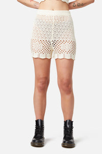Dangerfield NZ - Farrah Crochet Short - cream