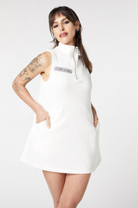 Dangerfield NZ - On Fleece Dress - white
