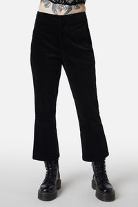 Dangerfield NZ - At The Alter Velvet Kick Flares - black