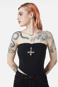 Dangerfield NZ - Hail Lilith Charm Corset - black