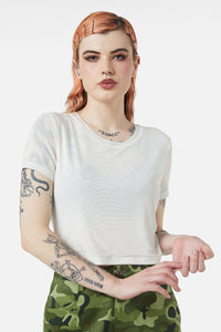 Dangerfield NZ - Eliza Mesh Top - white