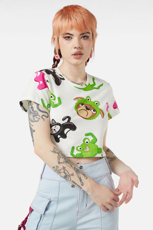 Dangerfield NZ - Kewties Multi Crop Top - multi