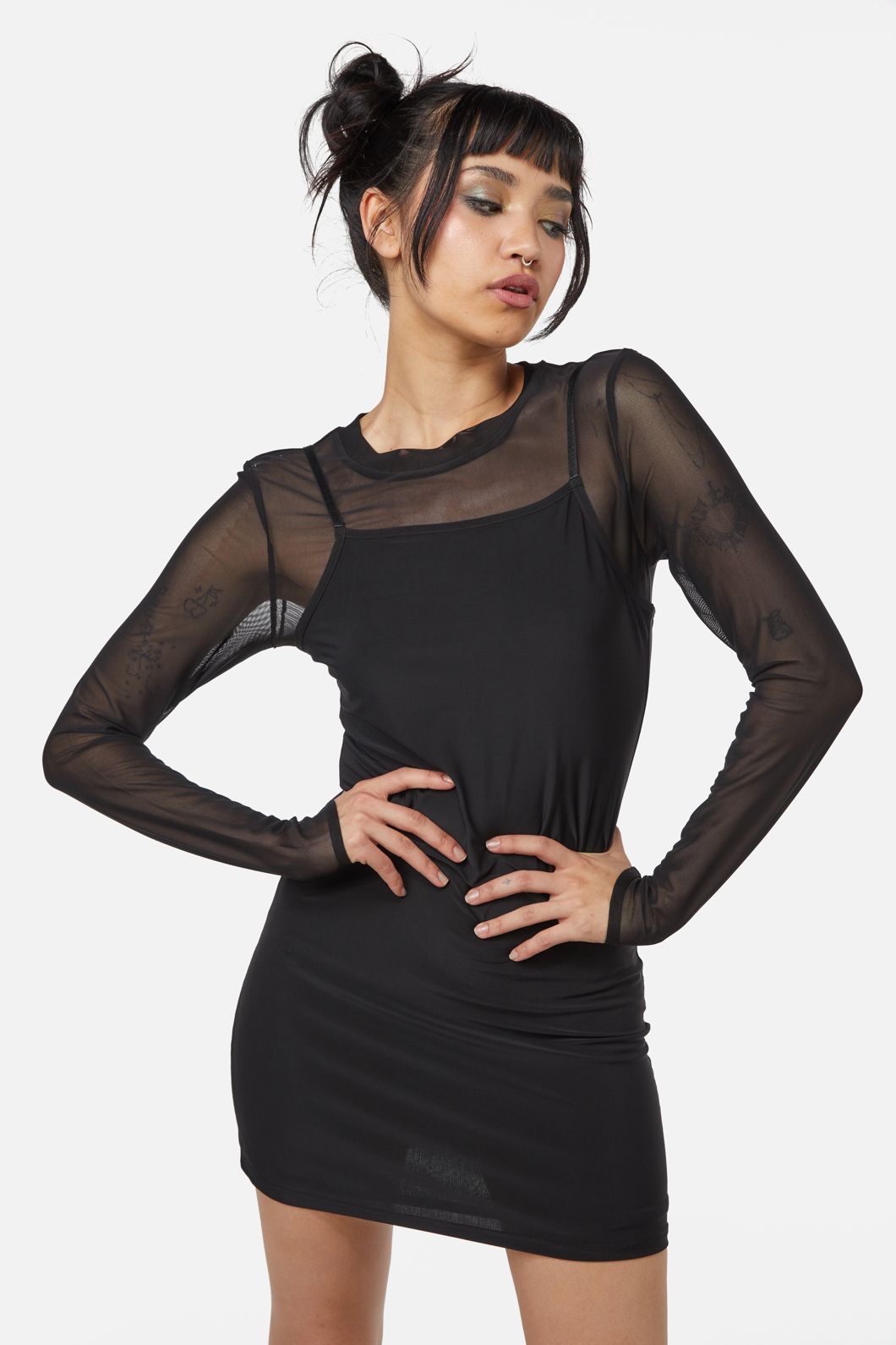 Dangerfield NZ - Hottest B Mesh Dress - black