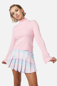 Dangerfield NZ - Meta Fantasy Knit Top - pink