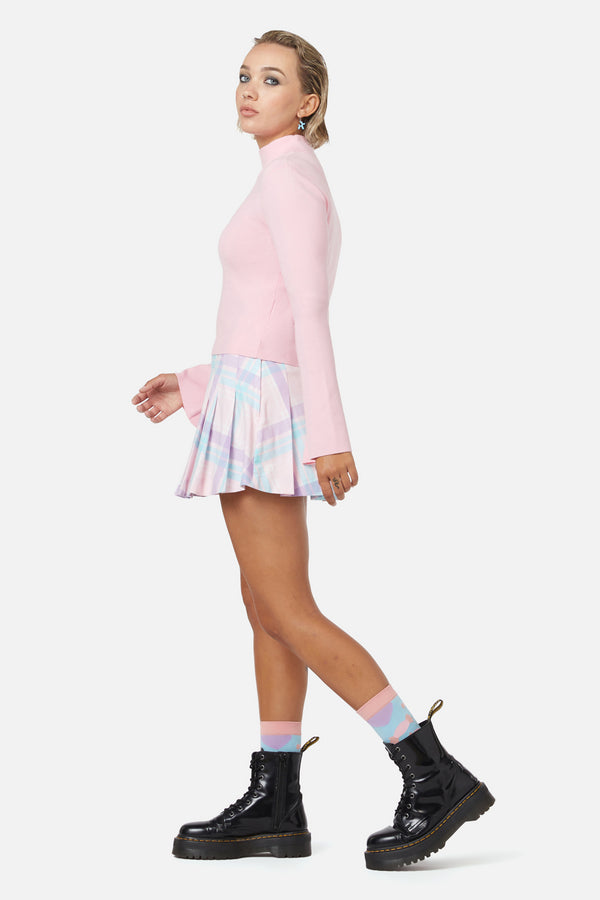 Dangerfield NZ - Meta Fantasy Knit Top - pink