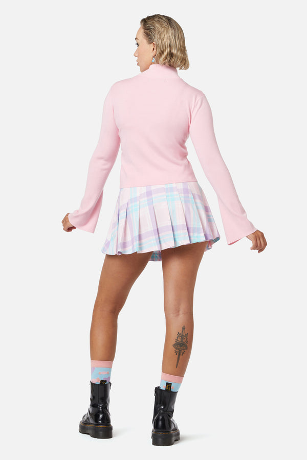 Dangerfield NZ - Meta Fantasy Knit Top - pink