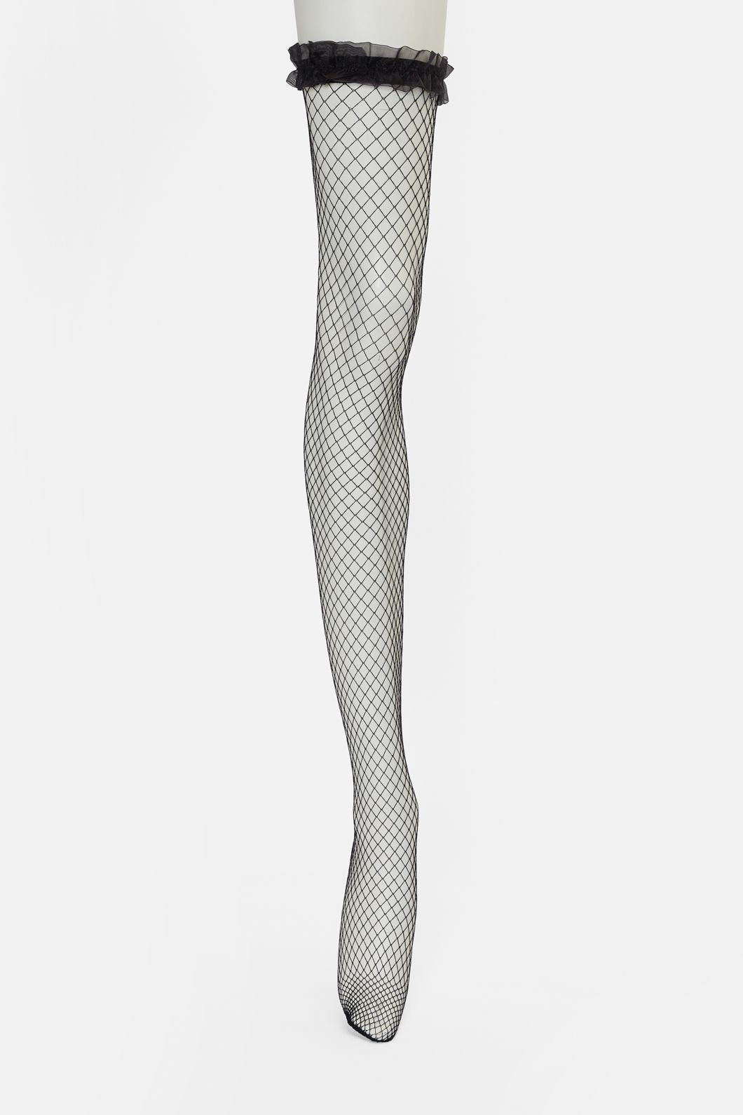 Fishnet Frill Over Knee Sock