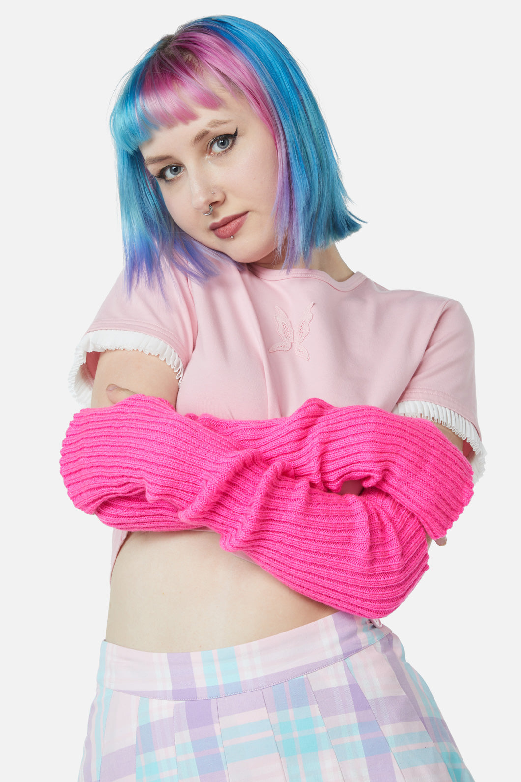 Dangerfield NZ - Long Fingerless Gloves - pink