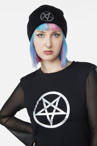 Dangerfield NZ - Pentagram Knit Beanie - black