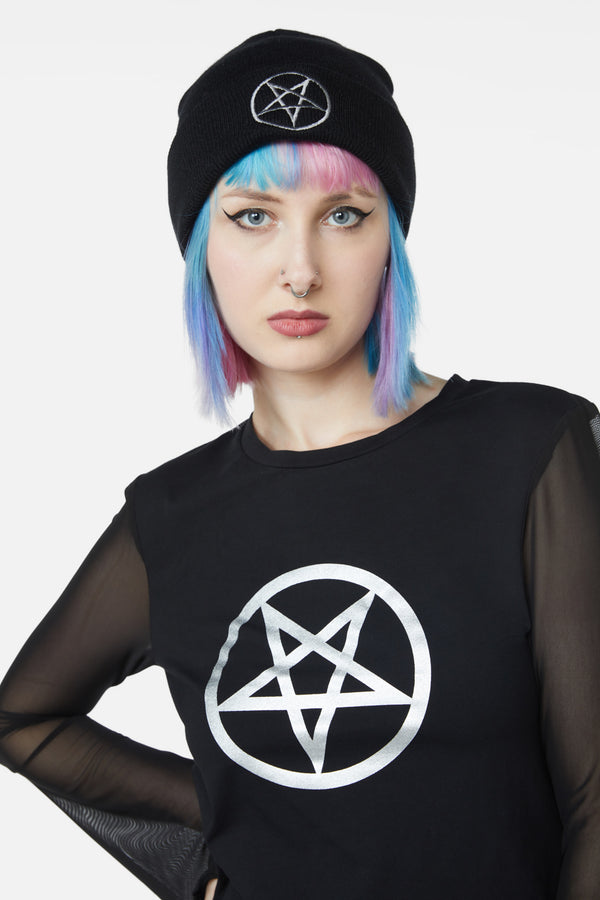Dangerfield NZ - Pentagram Knit Beanie - black